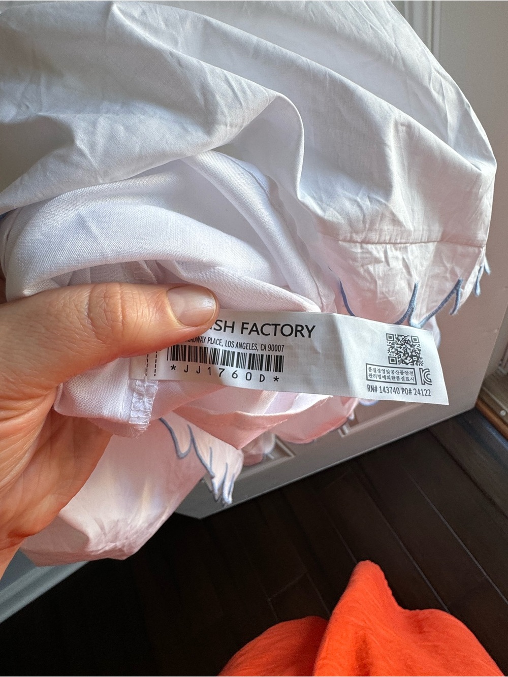 English Factory White Tiered Midi Dress with Multicolor Scallop Trim - Picture 7 of 7